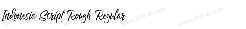 Indonesia Script Rough Regular字体转换